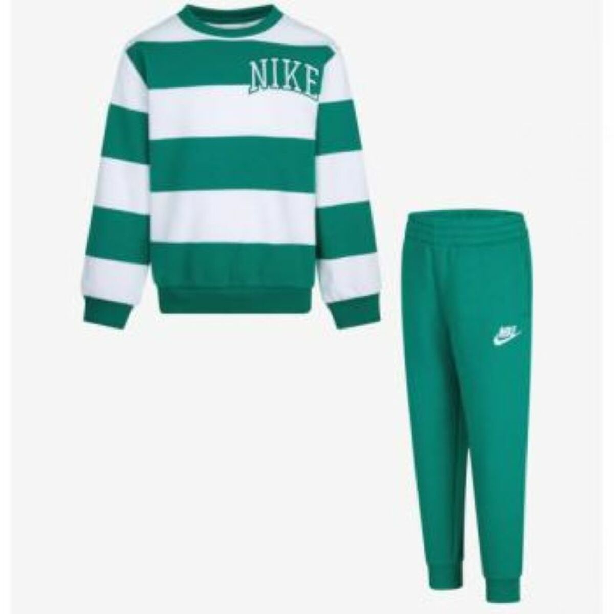 Set of clothes Nike N NSW CLUB SNL STRIPE CREW 86M256 Green-1