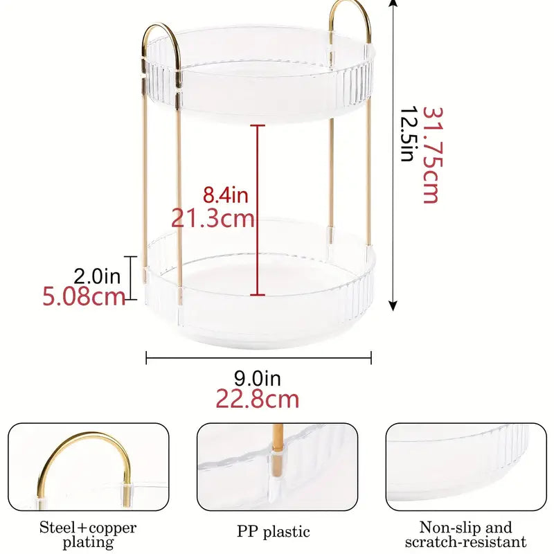 360° Rotating Skincare, Perfume & Beauty Organiser-3