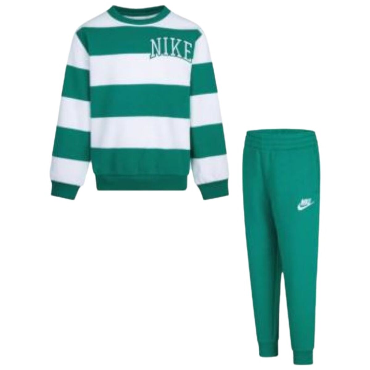 Set of clothes Nike N NSW CLUB SNL STRIPE CREW 86M256 Green-0