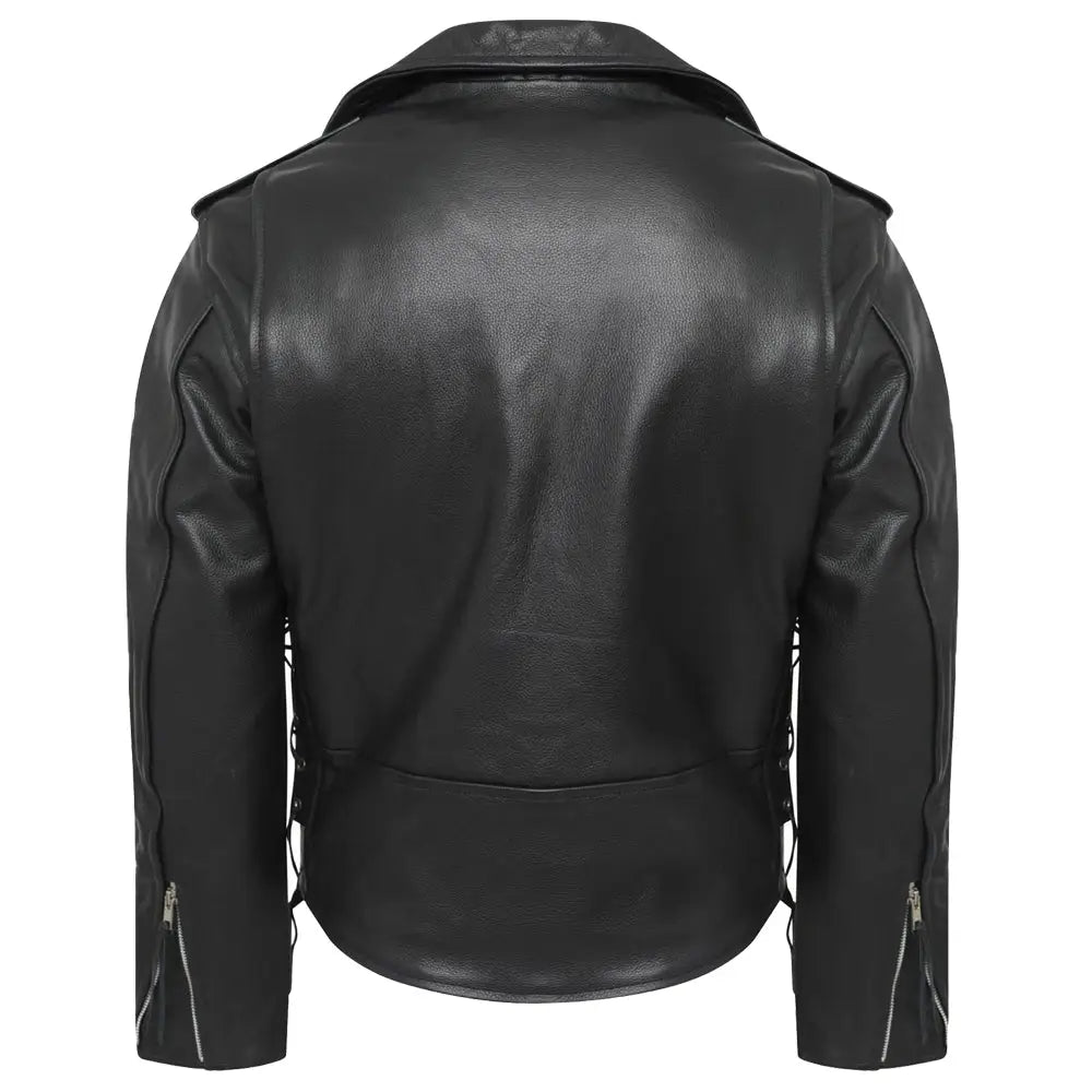 Mens Brando Black Leather Jacket-2